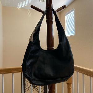 Black leather Italian bag